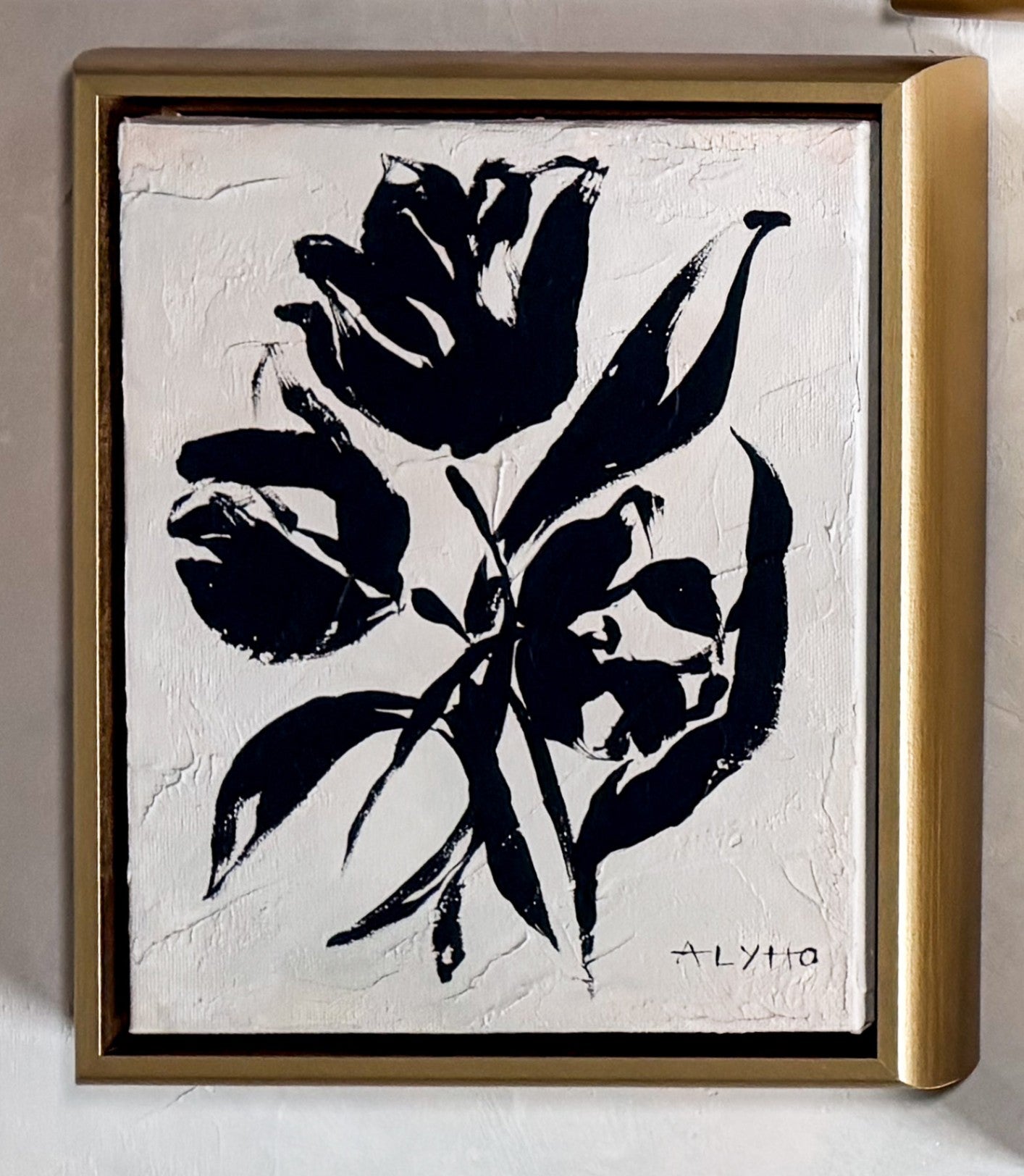 "Blooming Right Up" by ALYHO, 8x10 acrylic on framed canvas