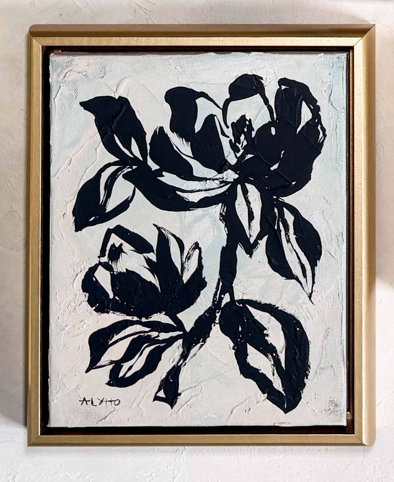 "Flourishing Here" by ALYHO, 8x10, acrylic on canvas framed