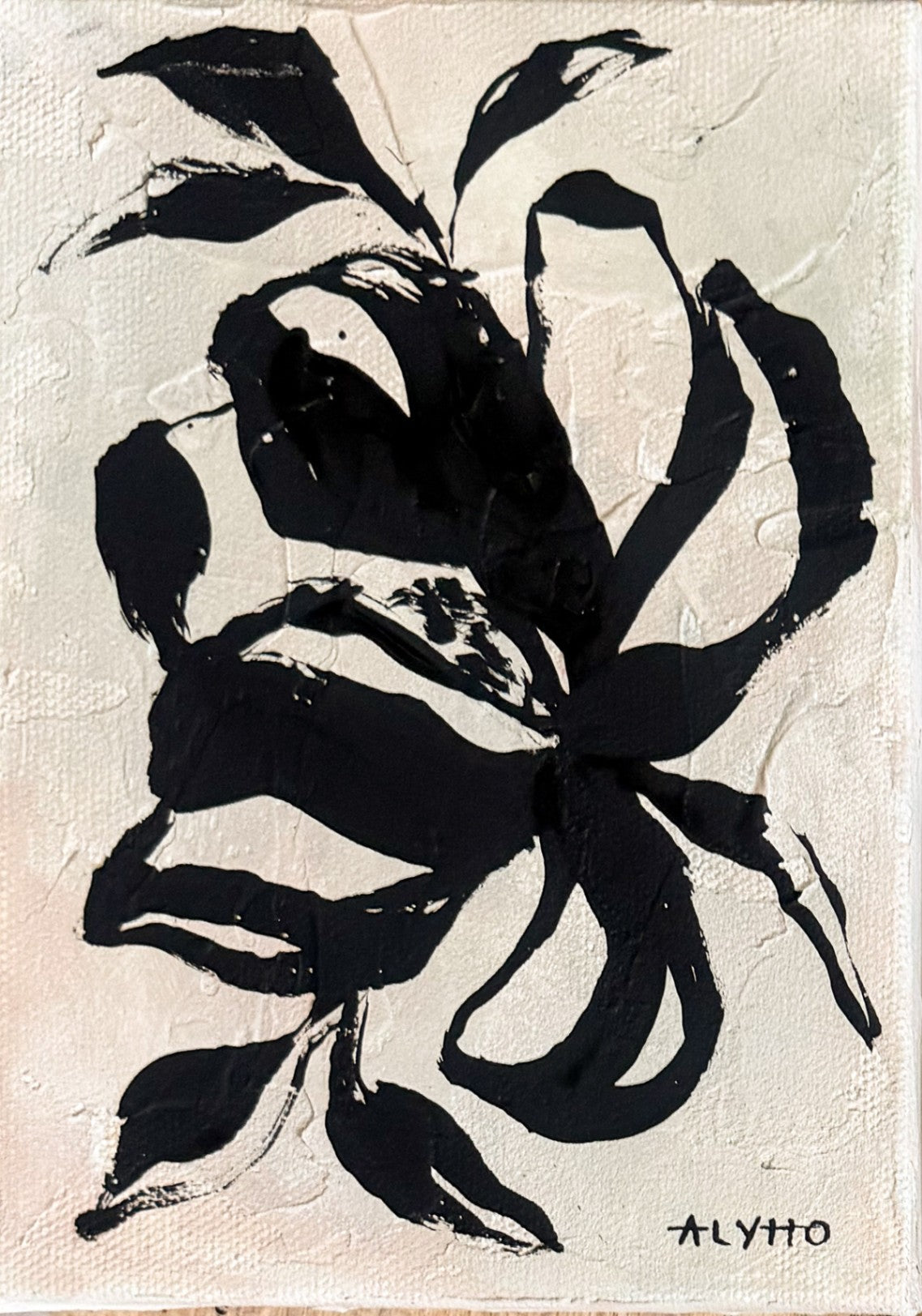 "Glamour Girl" by ALYHO, 5x7 acrylic on canvas