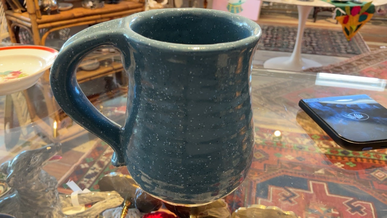 Blue Pottery Mug