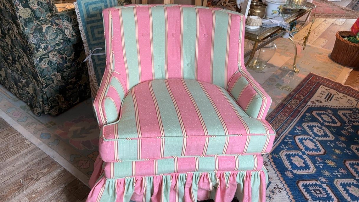 Chair w Skirt Pink, Green, White