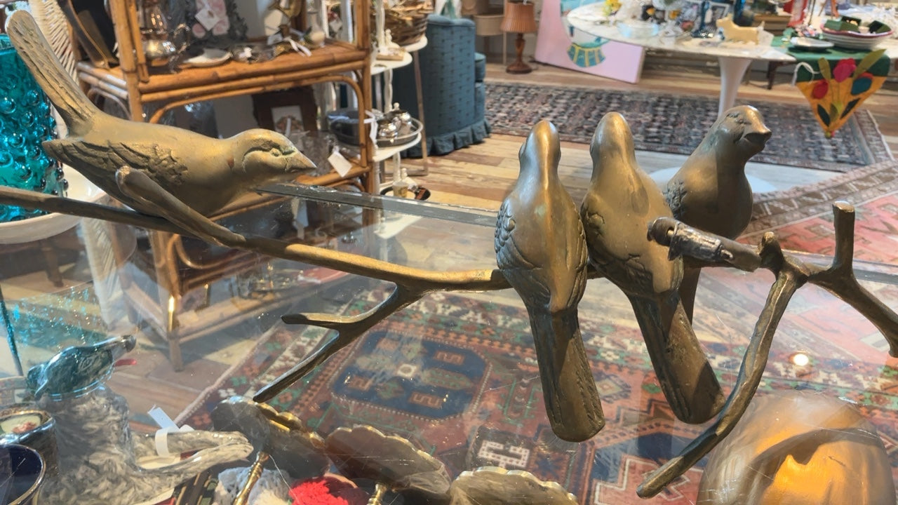 Brass Birds on a Branch 