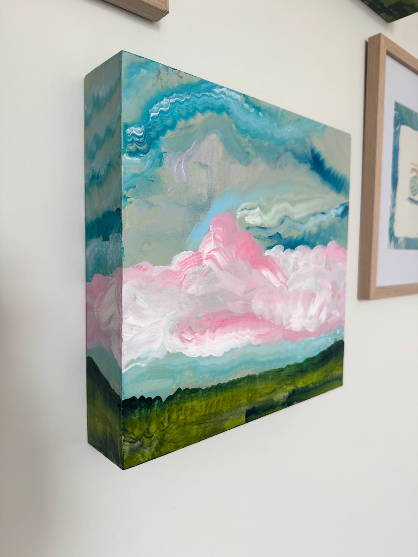 “Cotton Candy Clouds I” by Dorothy Collier, 10x10” 