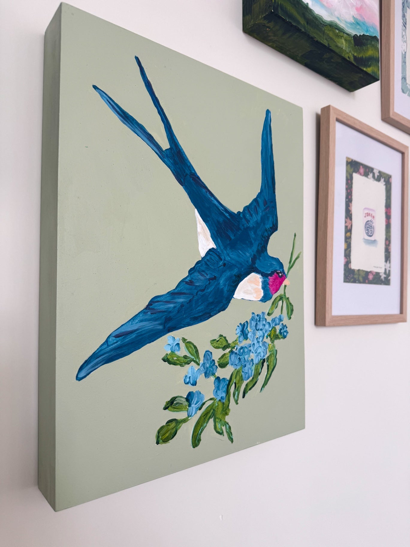 “Love Letters in Flight I” by Dorothy Collier, 12x16” 