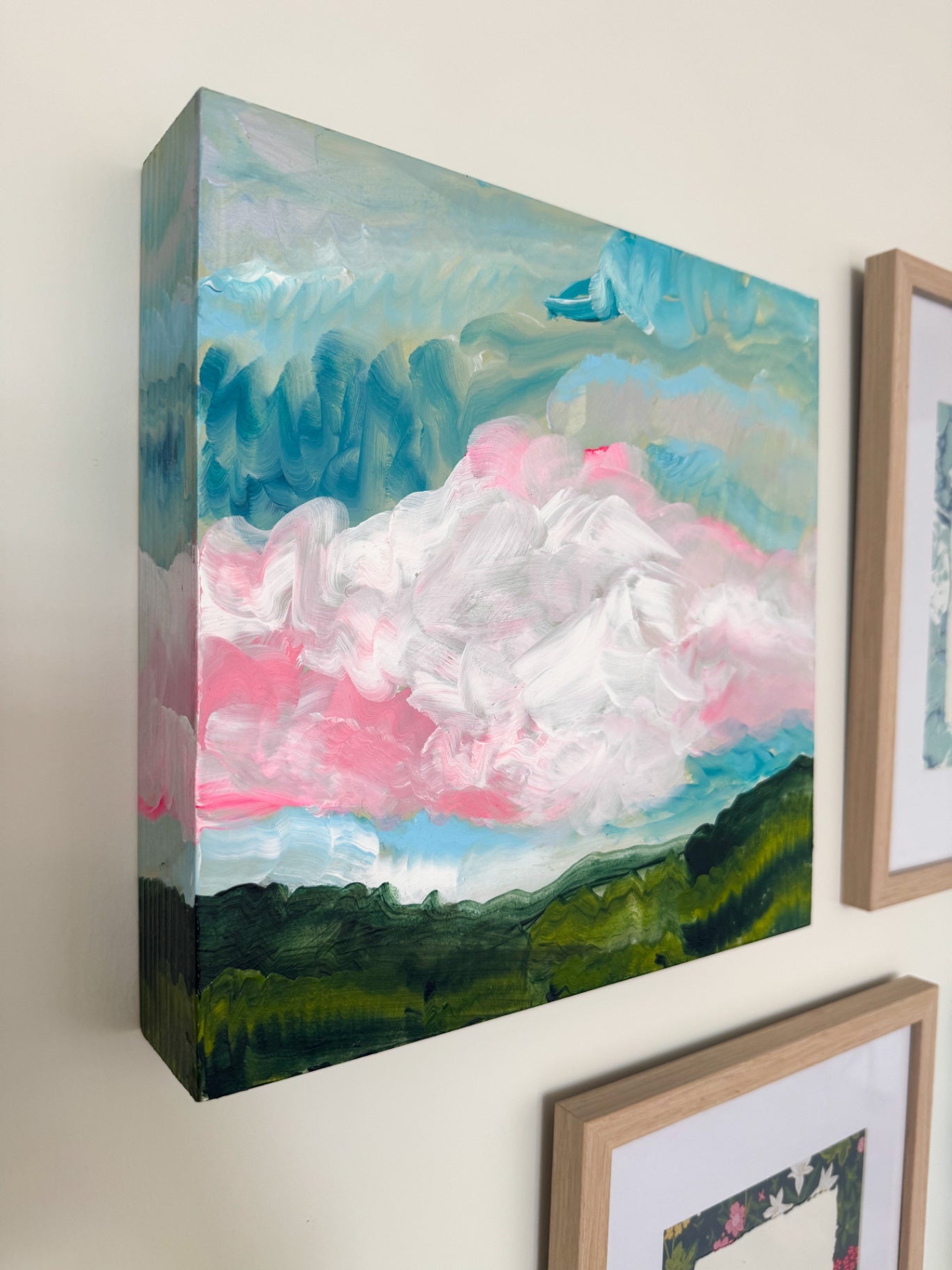 “Cotton Candy Clouds II” by Dorothy Collier, 10x10” 
