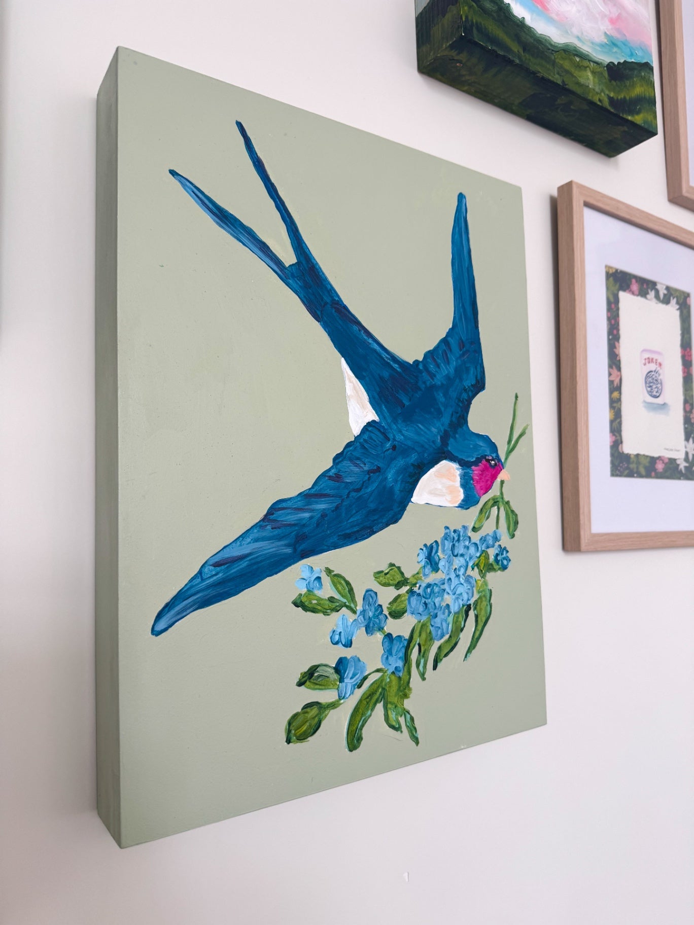 “Love Letters in Flight I” by Dorothy Collier, 12x16” 