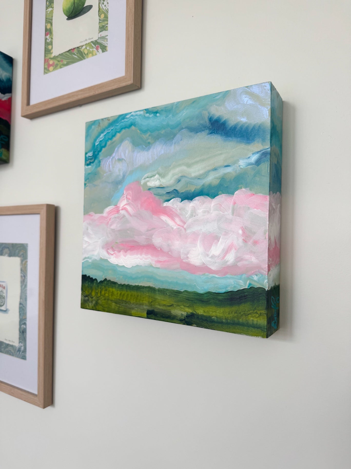 “Cotton Candy Clouds I” by Dorothy Collier, 10x10” 