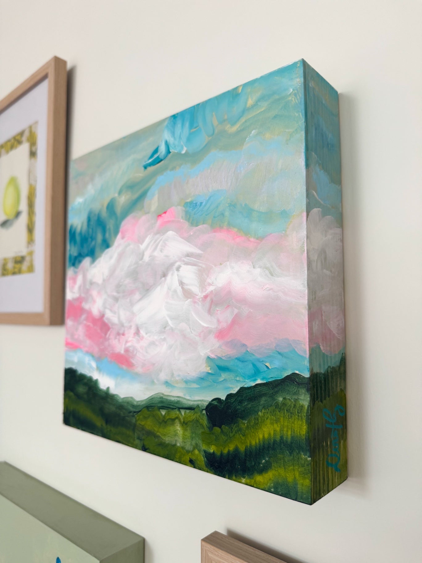 “Cotton Candy Clouds II” by Dorothy Collier, 10x10” 