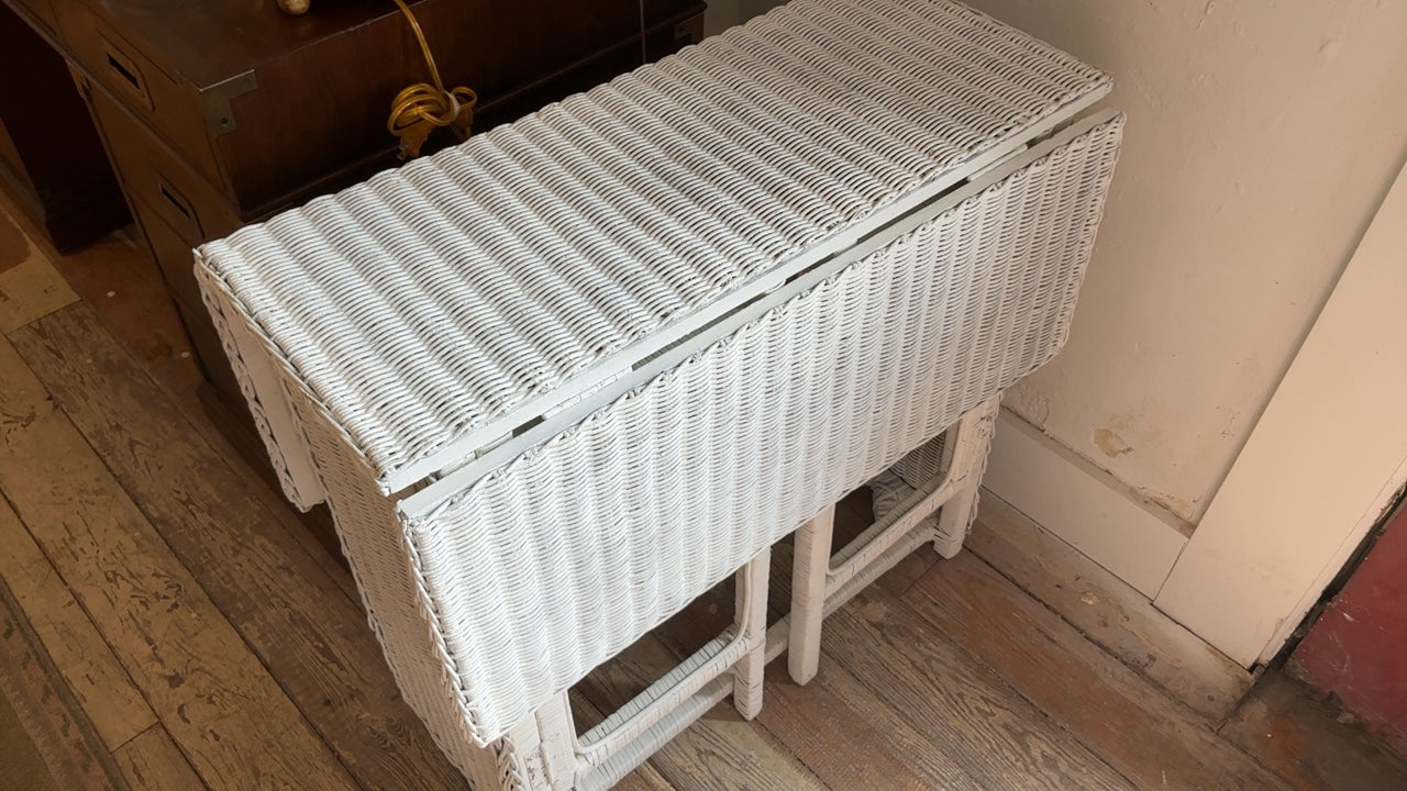 Wicker Gate Leg Table with Dropleafs
