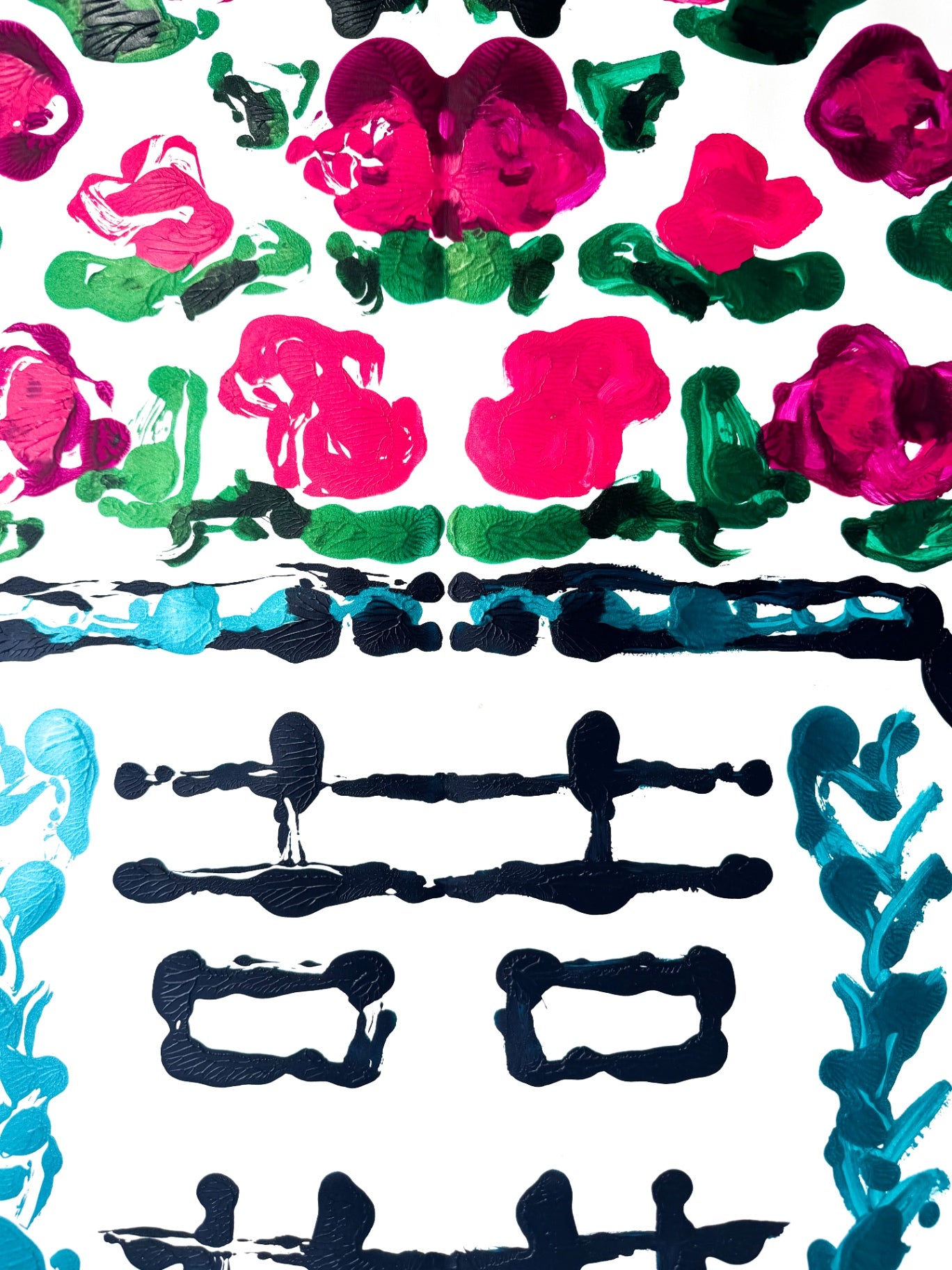 Double Happiness Ginger Jar Rorschach Series in Pink, 22x30”
