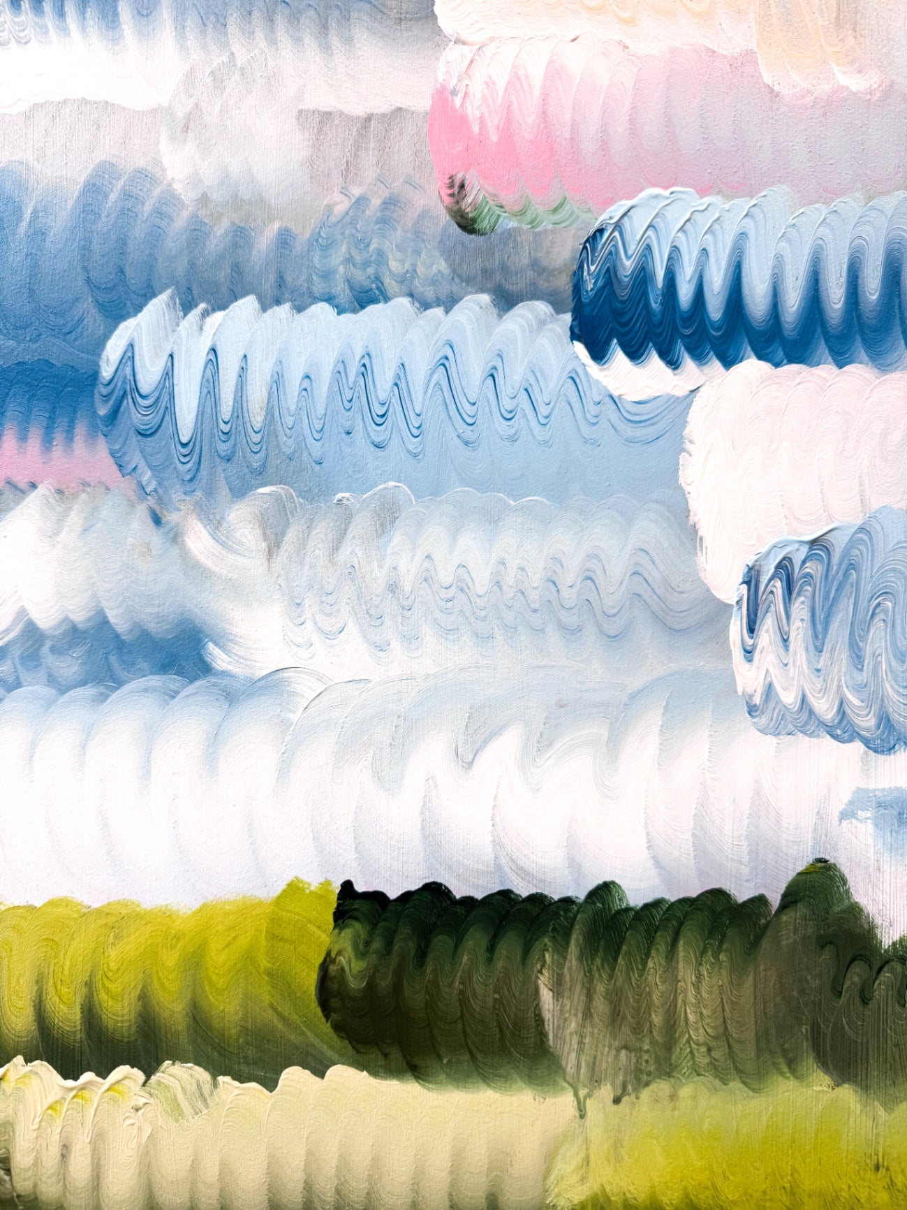 “Squiggly Skies I” by Dorothy Art, 30x40”
