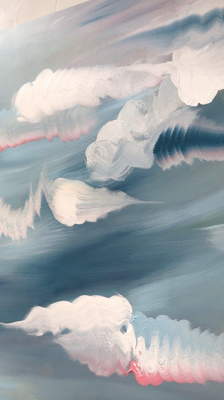 “Squiggly Sunrise” by Dorothy Art, 30x40”