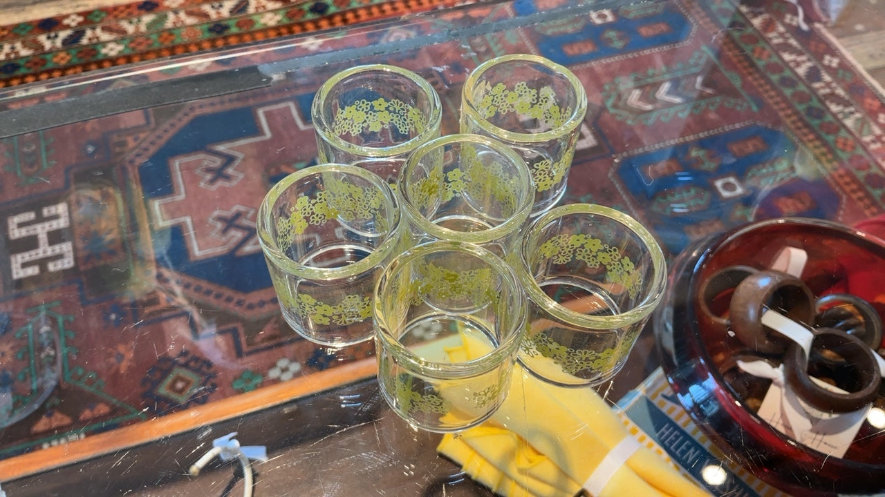 Floral Glass Napkin Rings