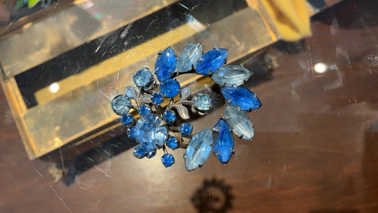 Blue Gemstone Pin