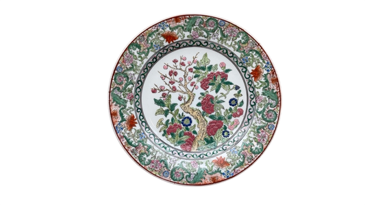 Multicolor Floral Plate 10”