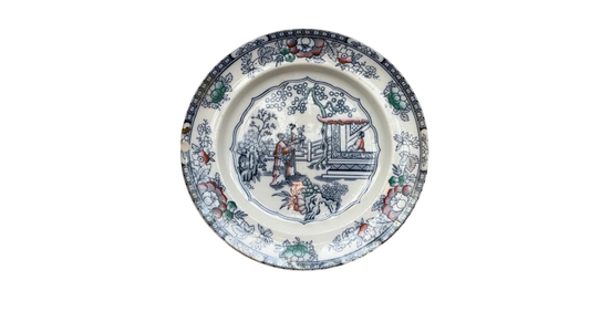 Blue Asian Inspired Plate 10.1”