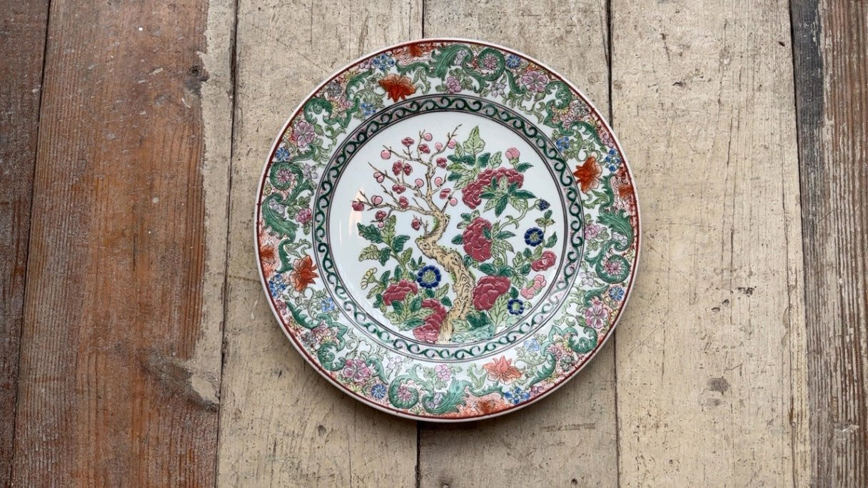 Multicolor Floral Plate 10”