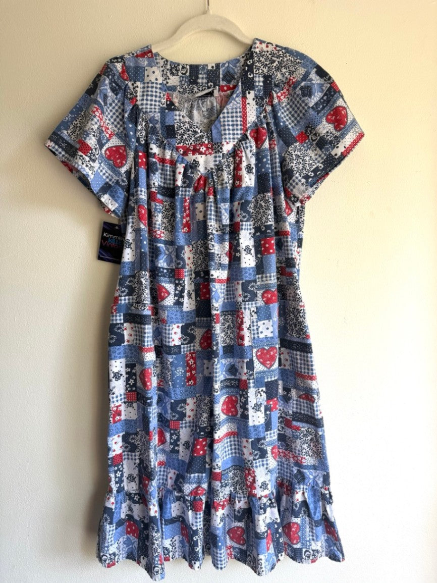 80s patchwork vibes pation dress