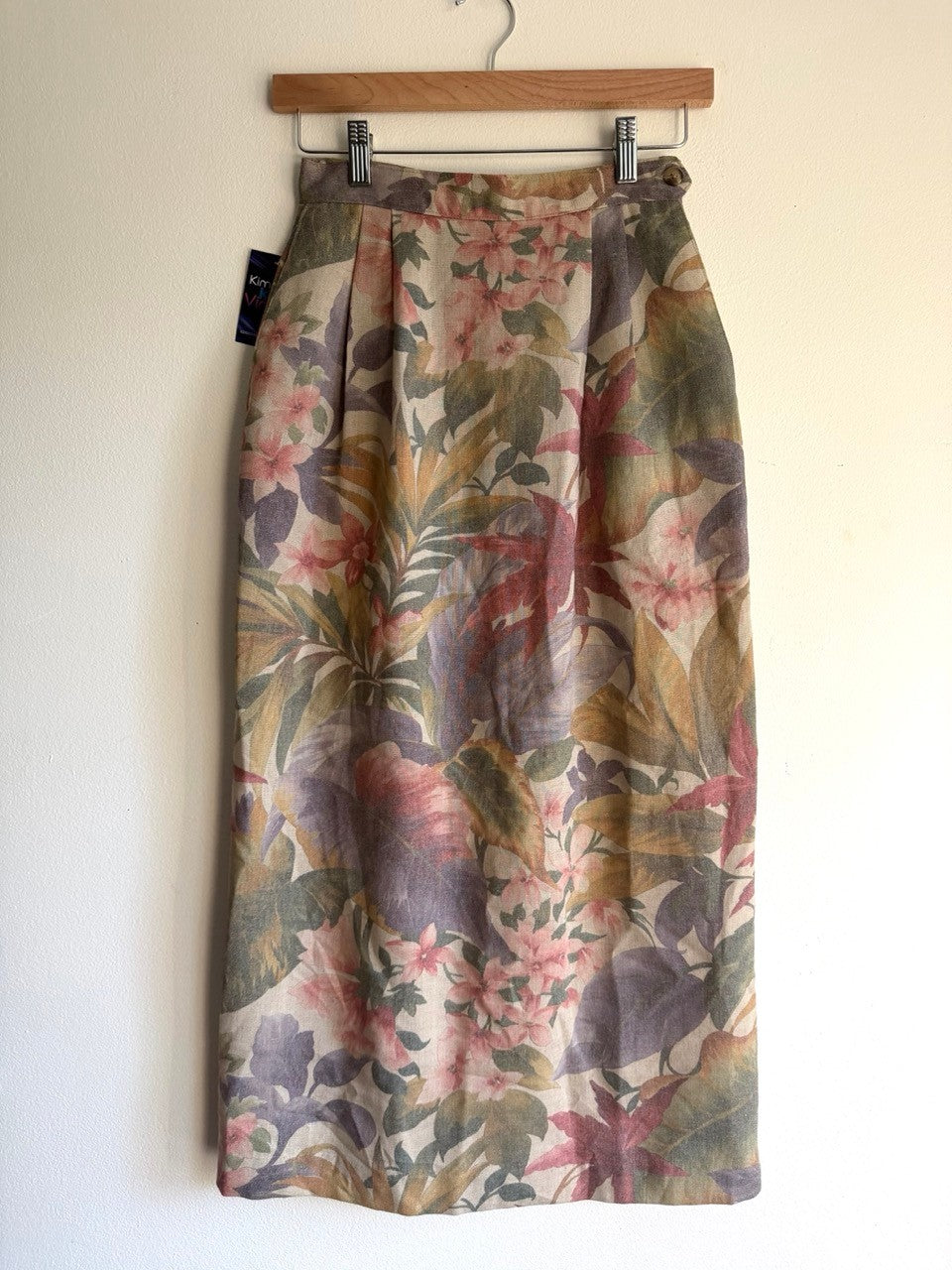 80s garden party midi skirt