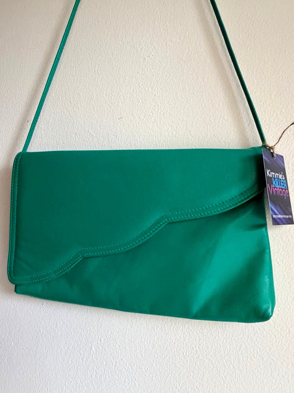 vintage teal blue purse
