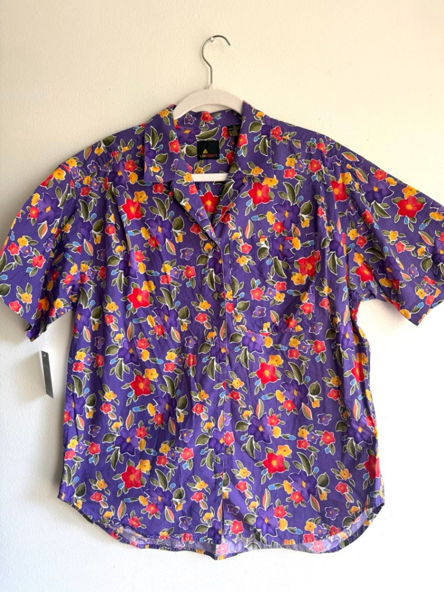 80s Liz Wear flower power shirt