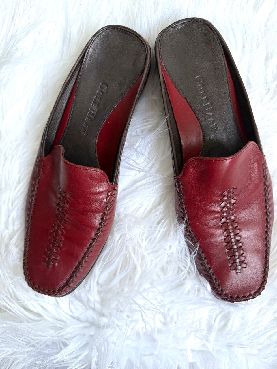 80s leather Cole Haan mules