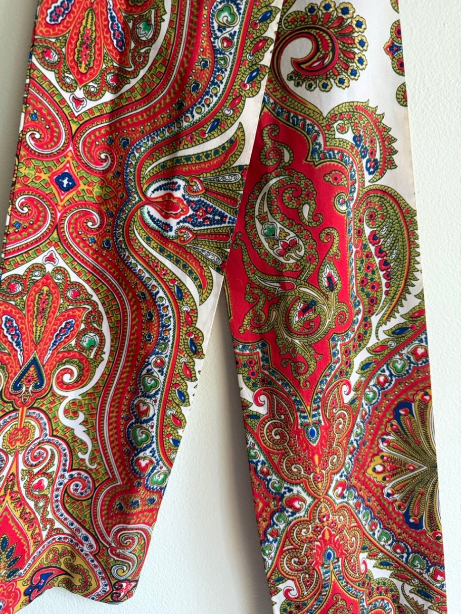vintage large paisley head scarf