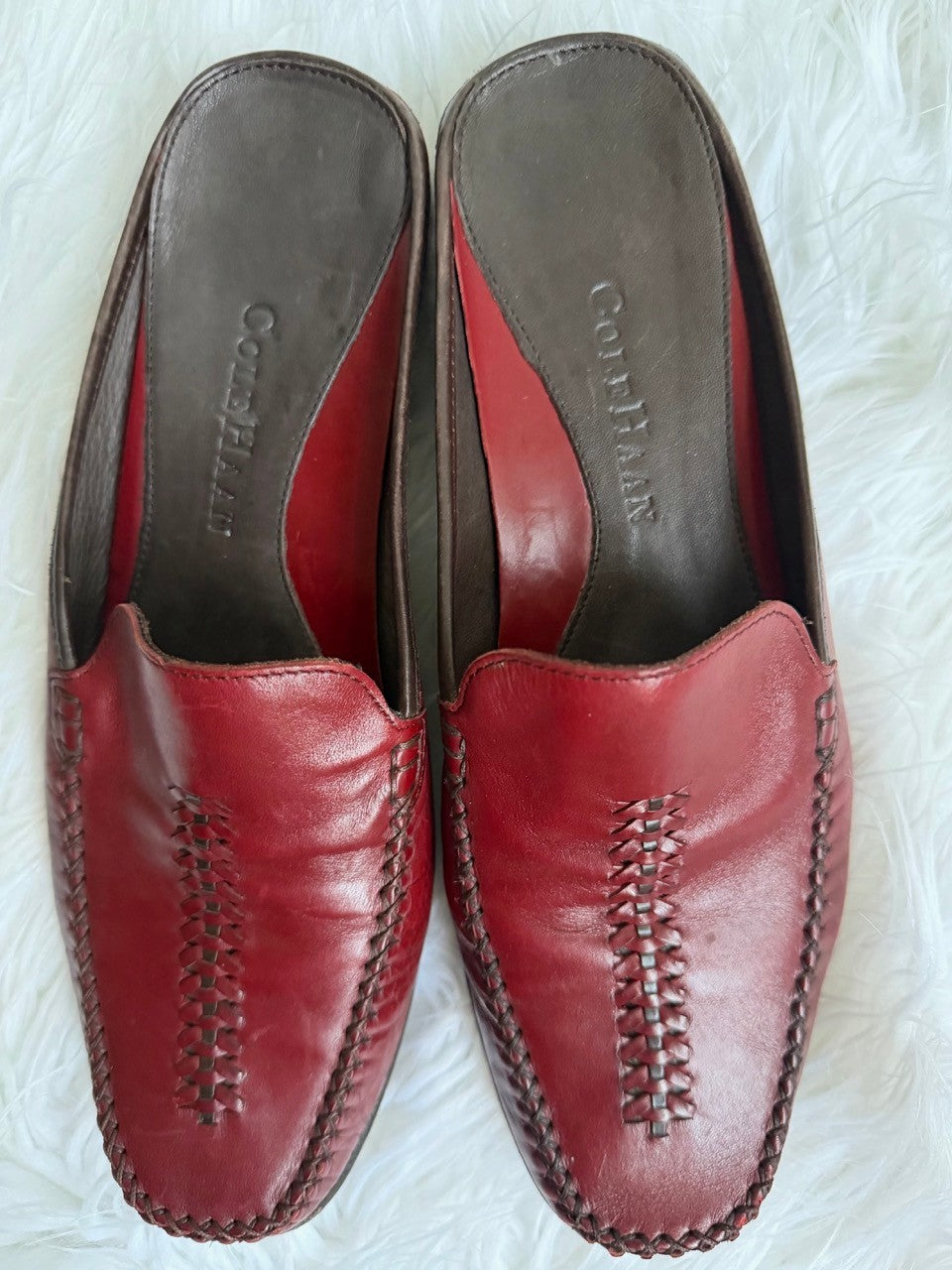 80s leather Cole Haan mules