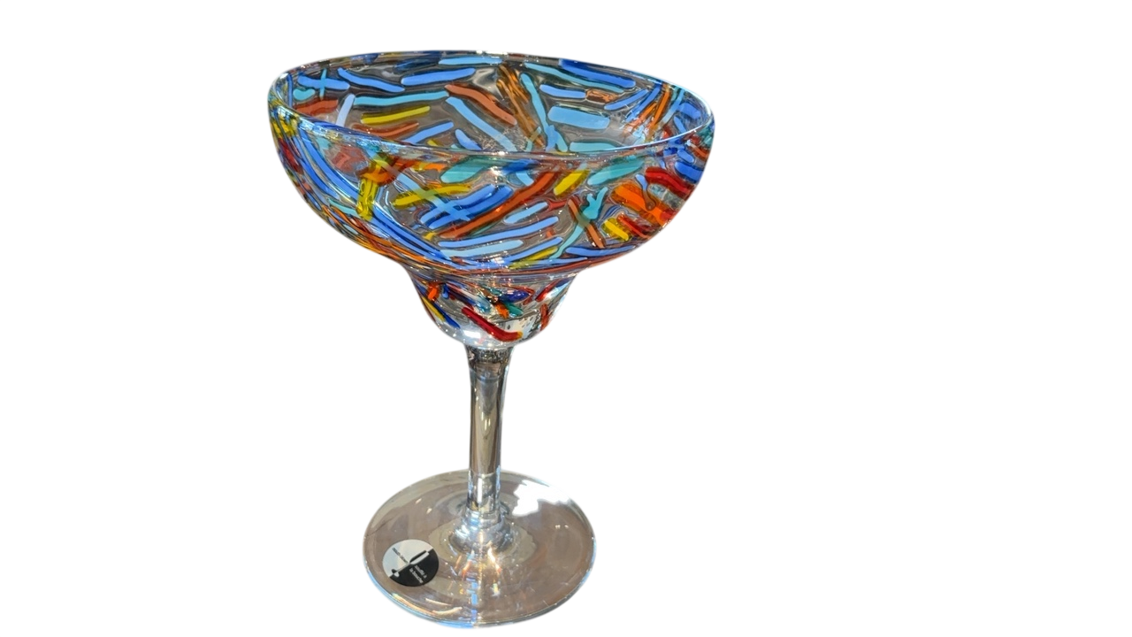 Margarita Glass Approximately 15 cm in height Multicolor (set of 4)