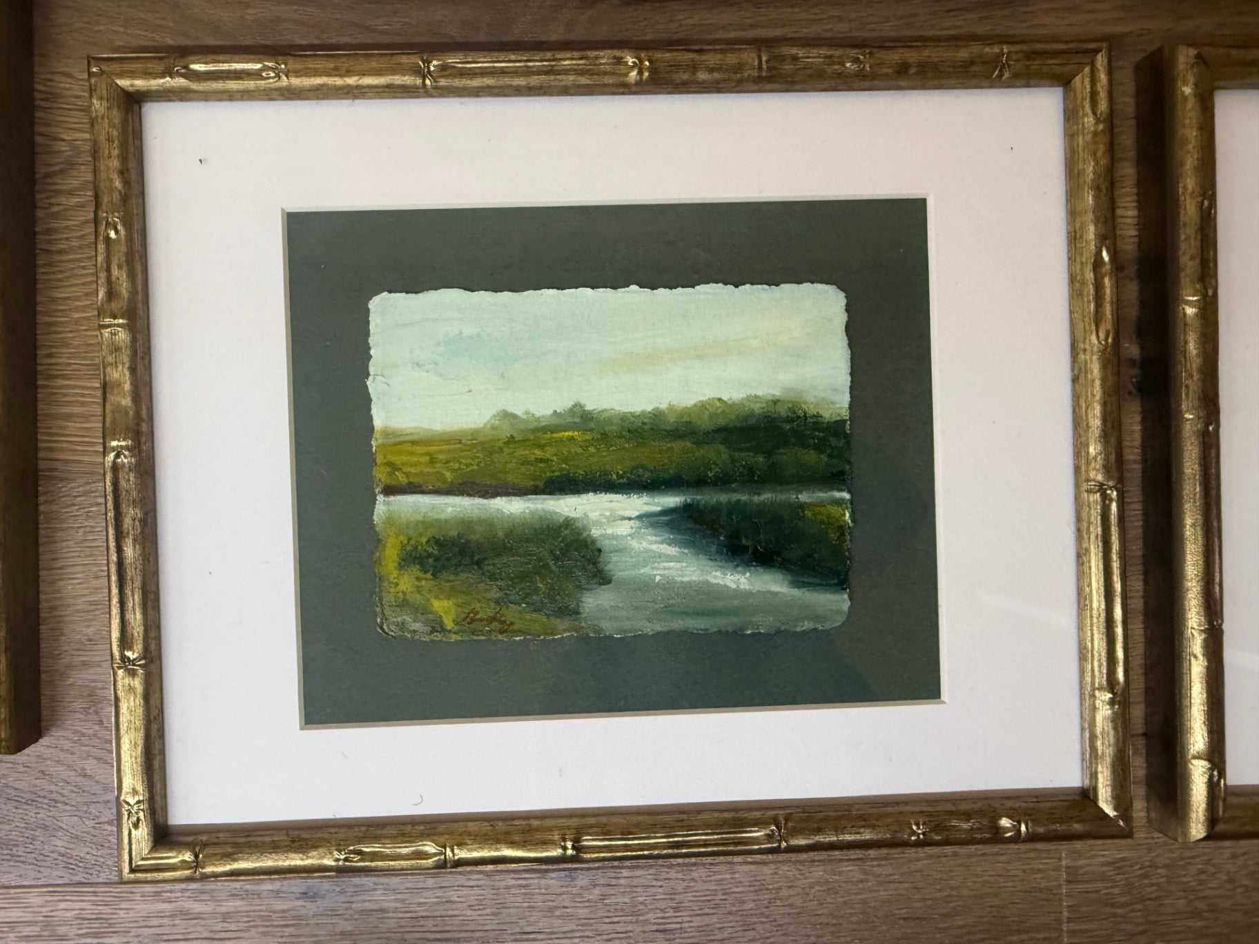 Art 11 x 14 Green, Blue, Yellow, White, Dark Green