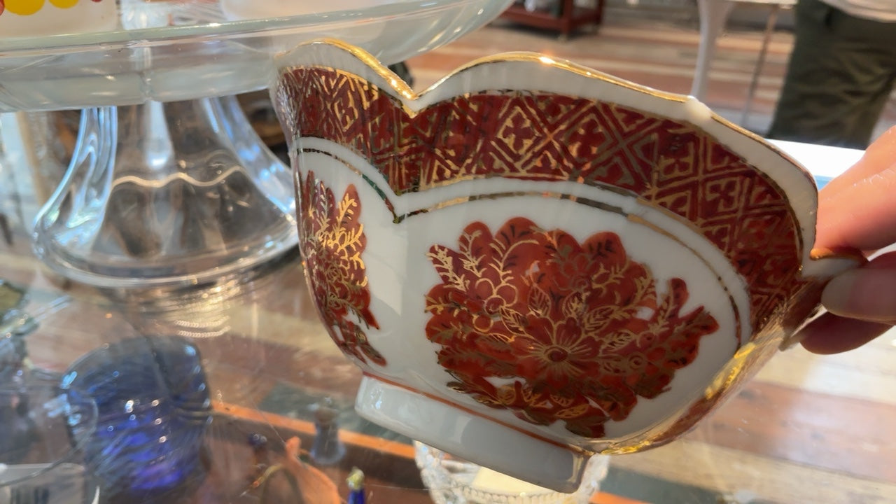Japanese Bowl, Orange & Gold