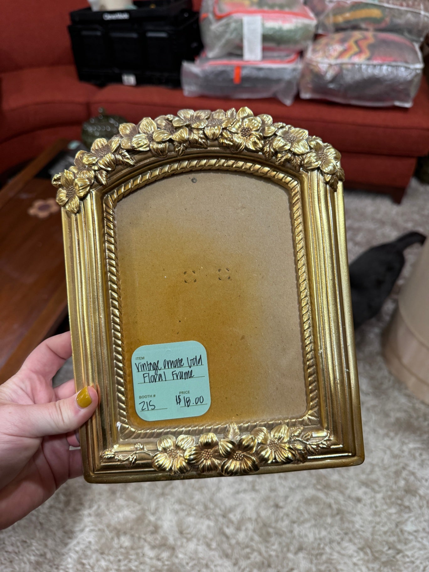 Vintage Ornate Gold Floral Frame