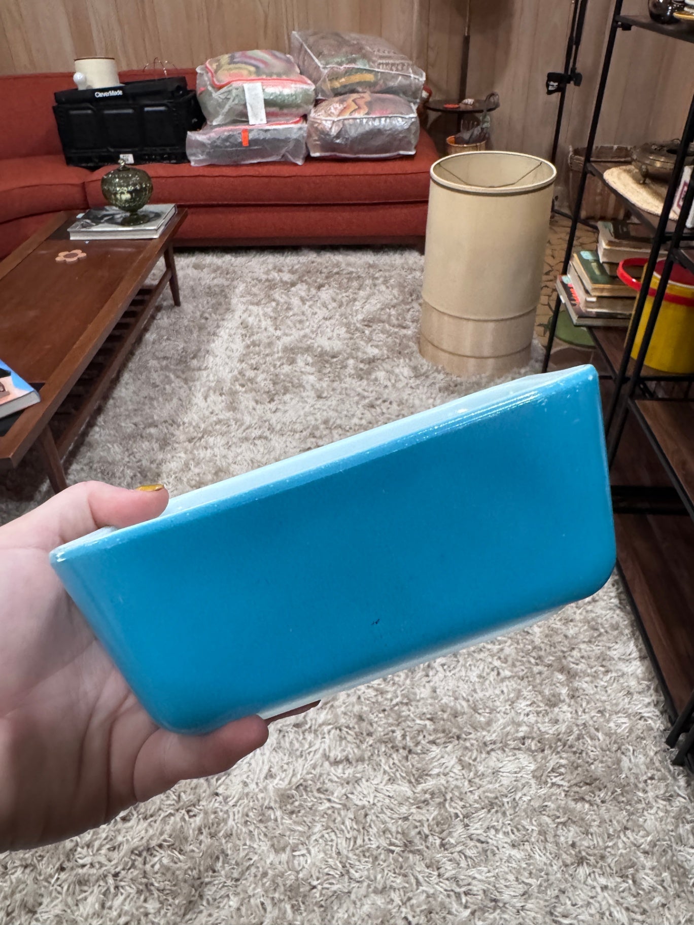 Vintage Pyrex Blue 502-B Refrigerator Dish