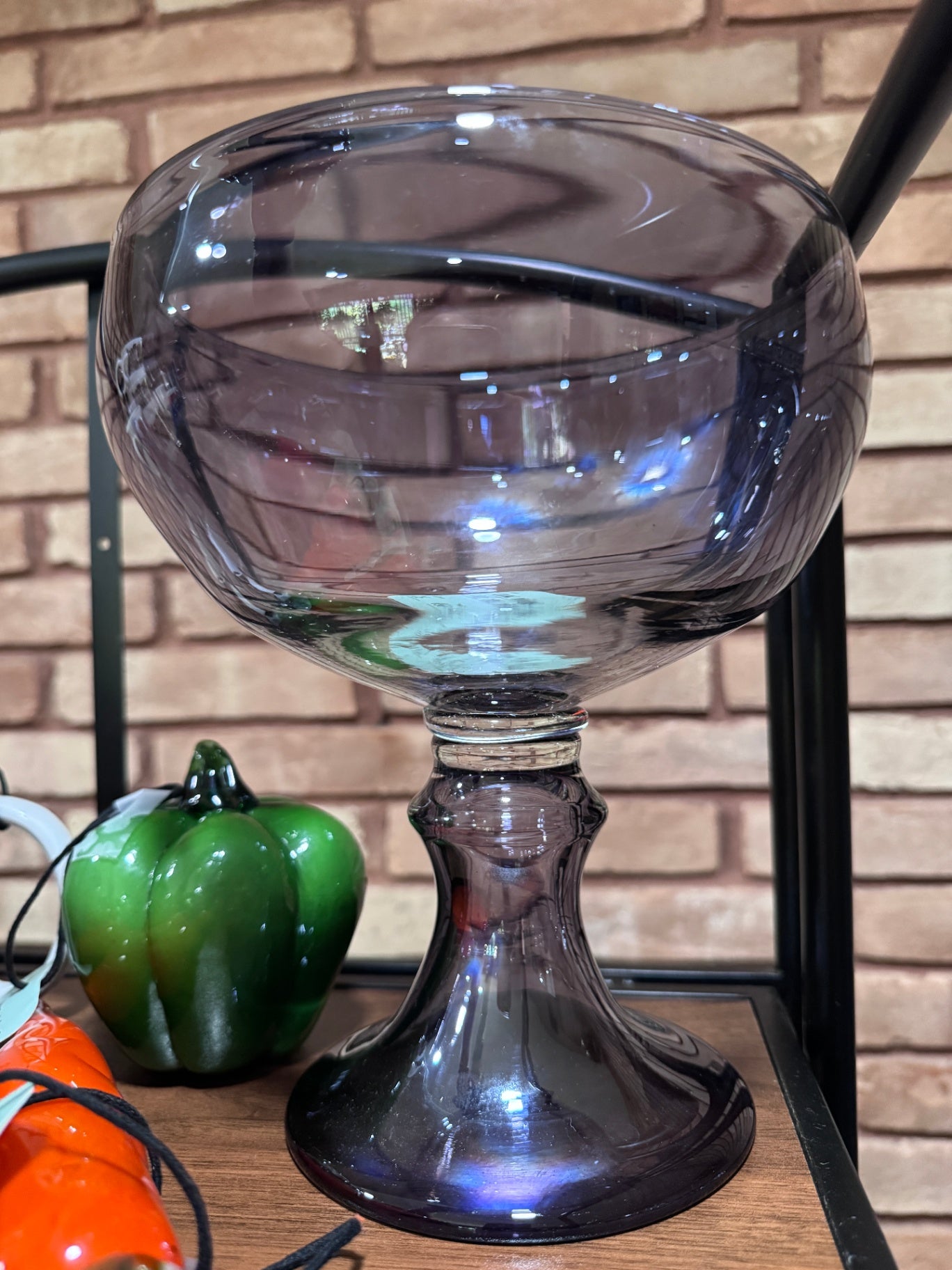 Large Vintage Violet Goblet 