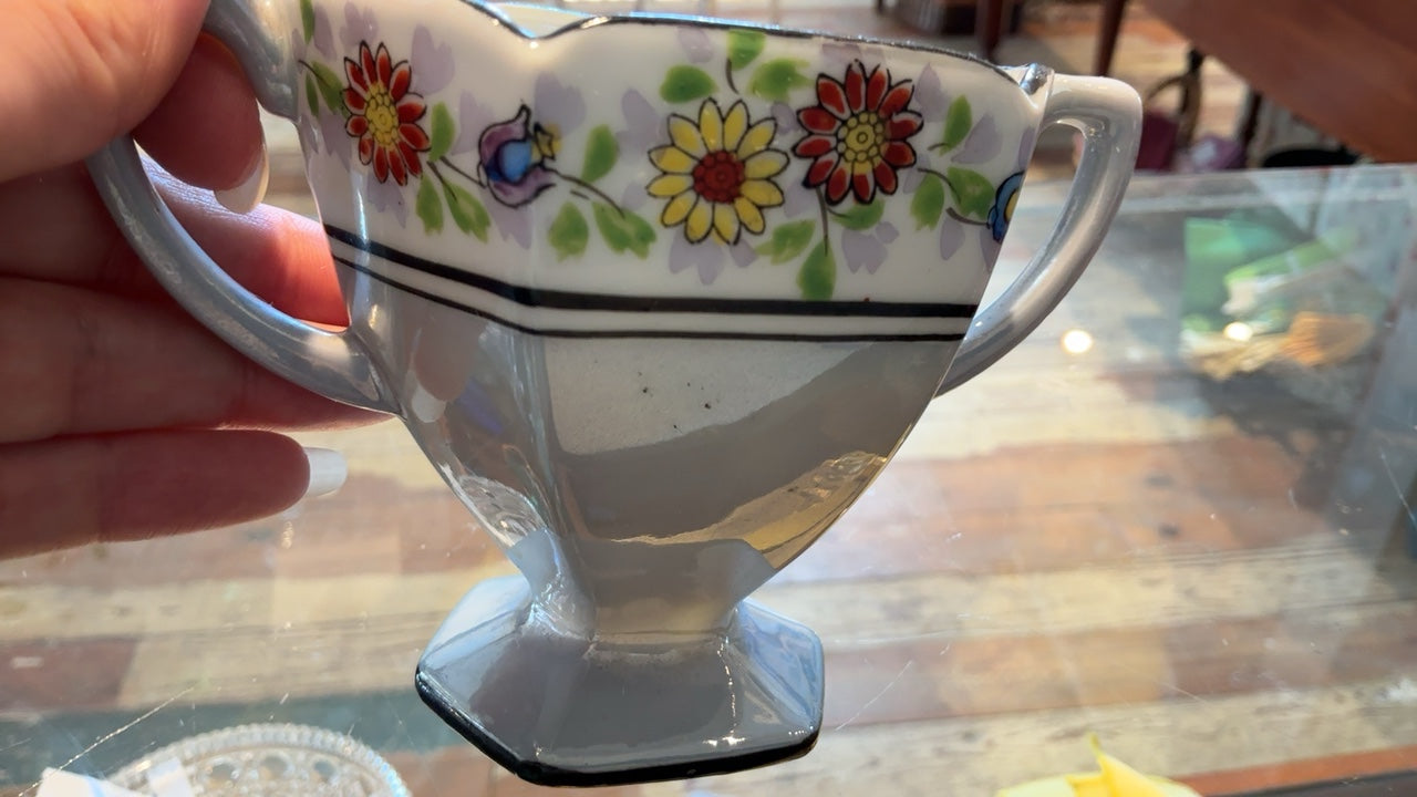 Pearlized Japanese Sugar Bowl 