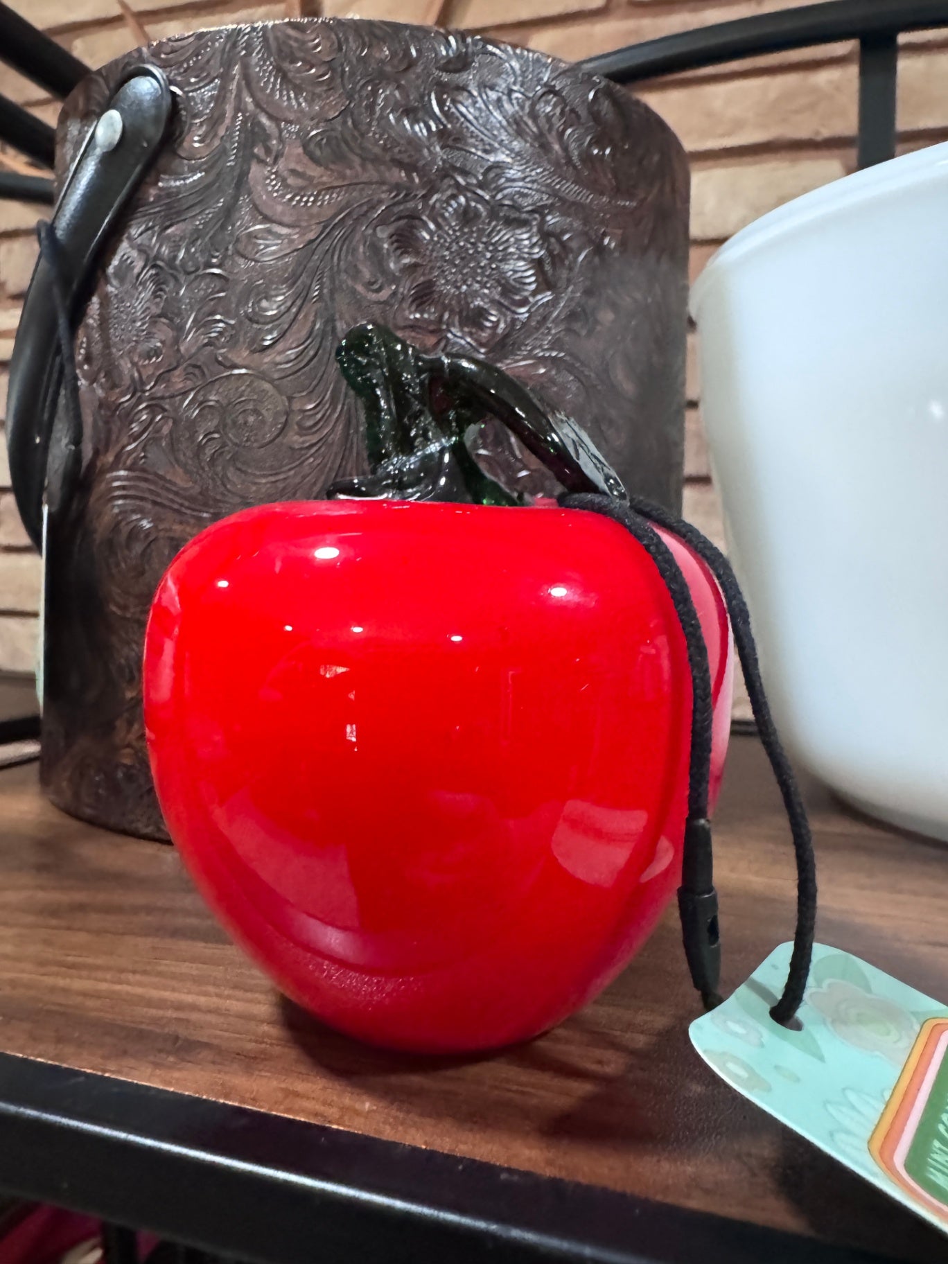 MCM Blown Glass Apple
