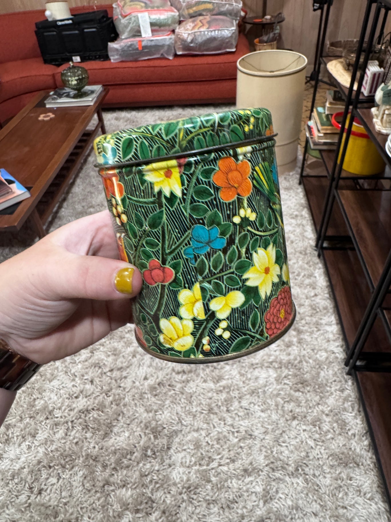 Vintage Bird Tea Tin