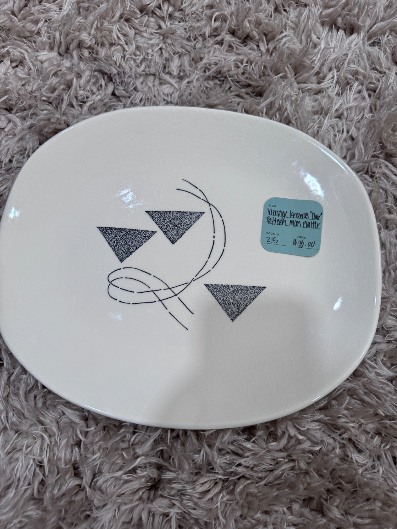 Vintage Knowles "Flair" Pattern MCM Platter