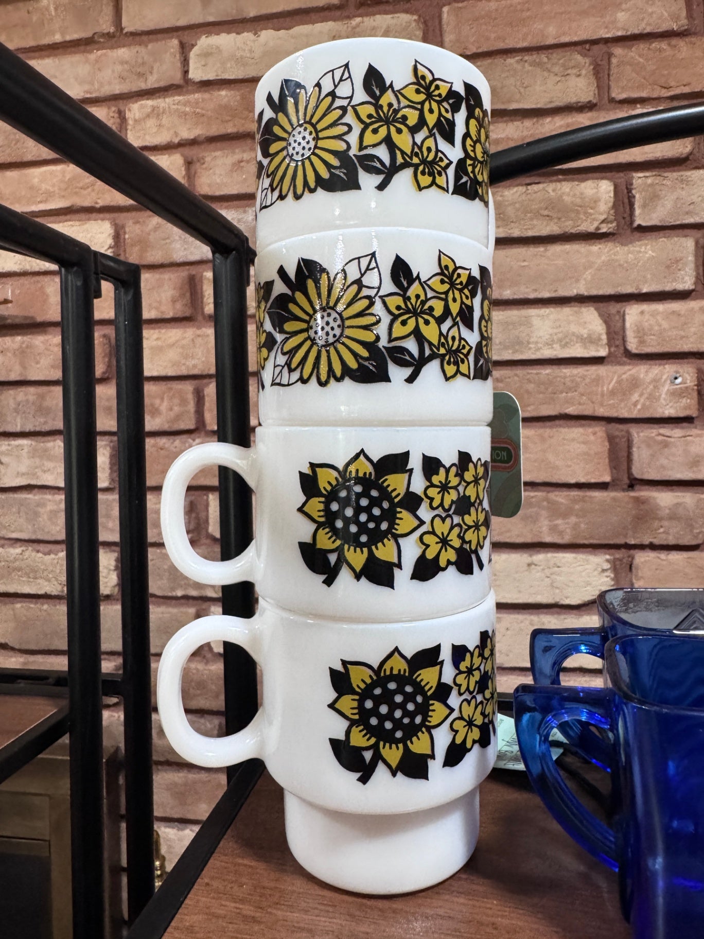 (4) Vintage Hazel Atlas Hazelwood Coffee Cups