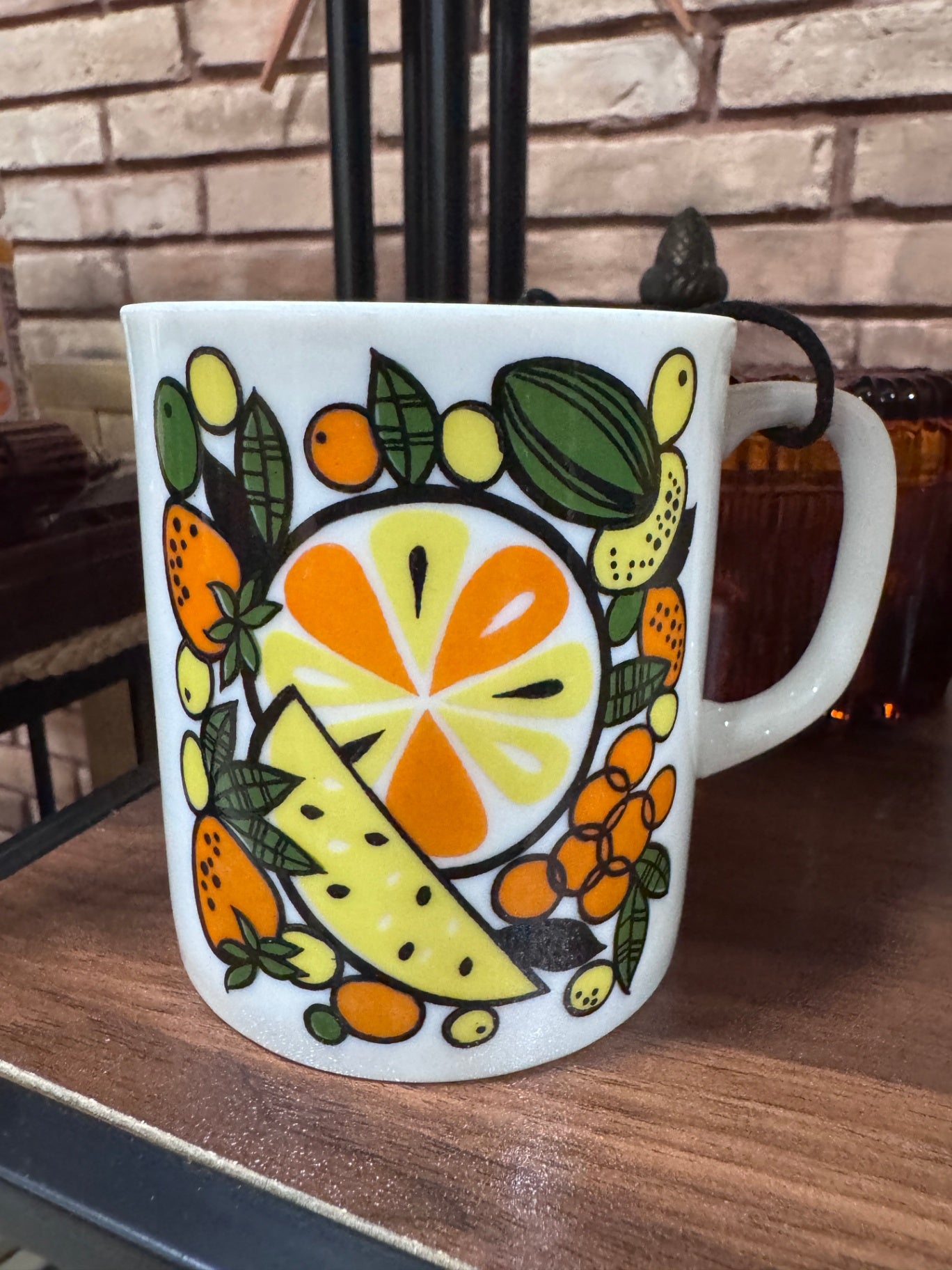 Vintage 1970s Citrus Fruit Mug
