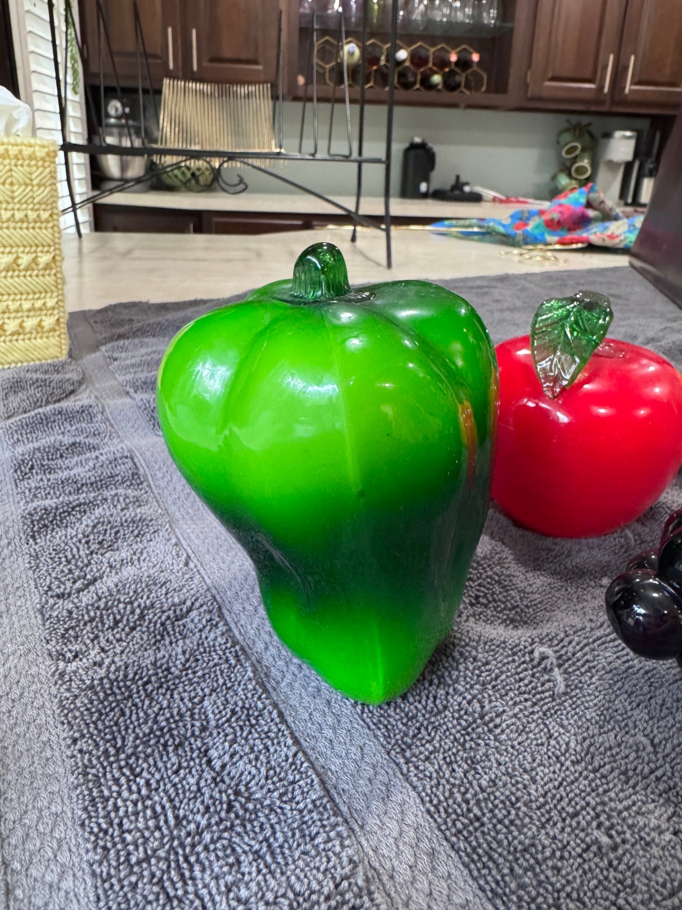 MCM Blown Glass Green Pepper