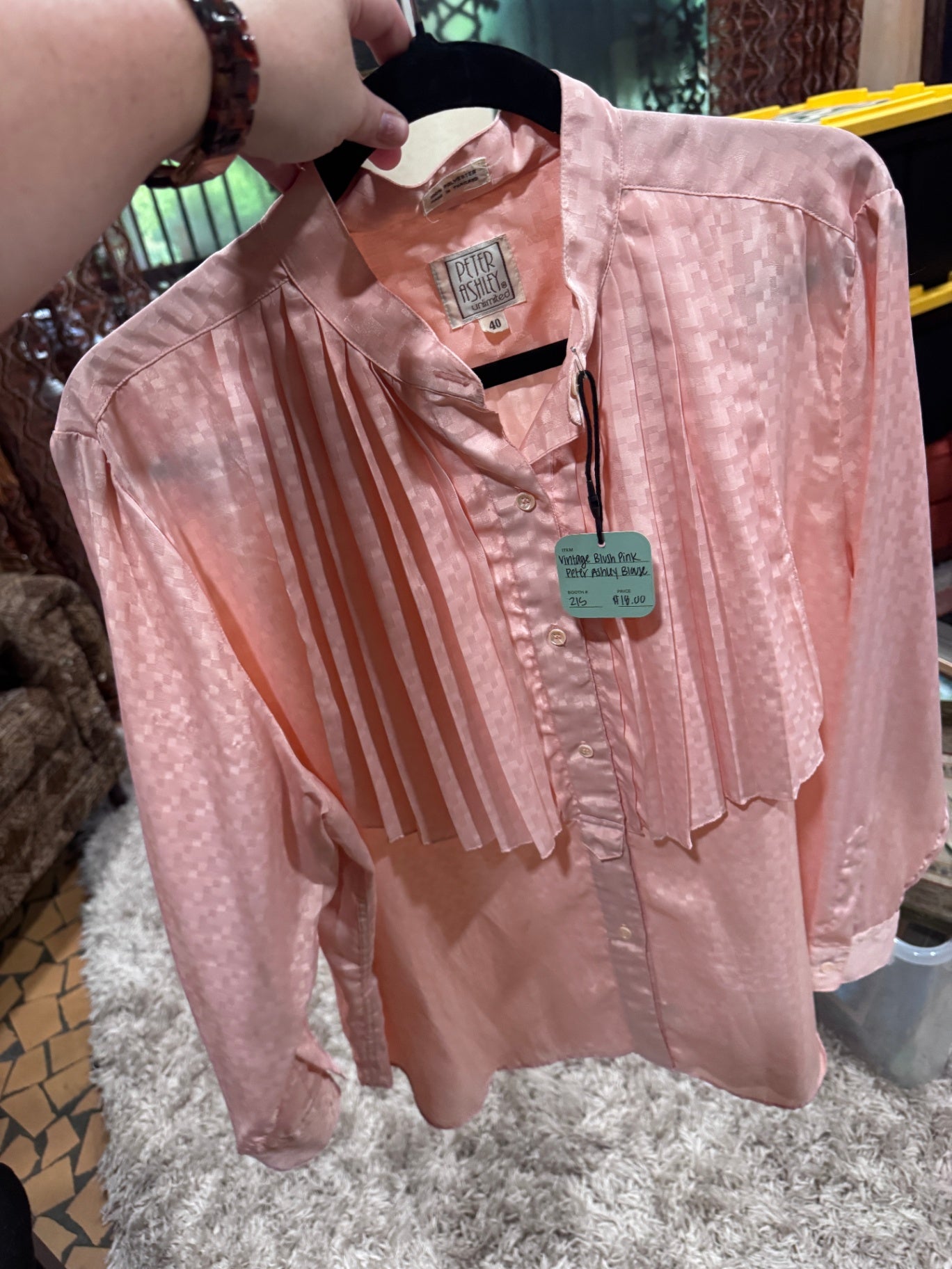 Vintage Blush Pink Peter Ashley Blouse