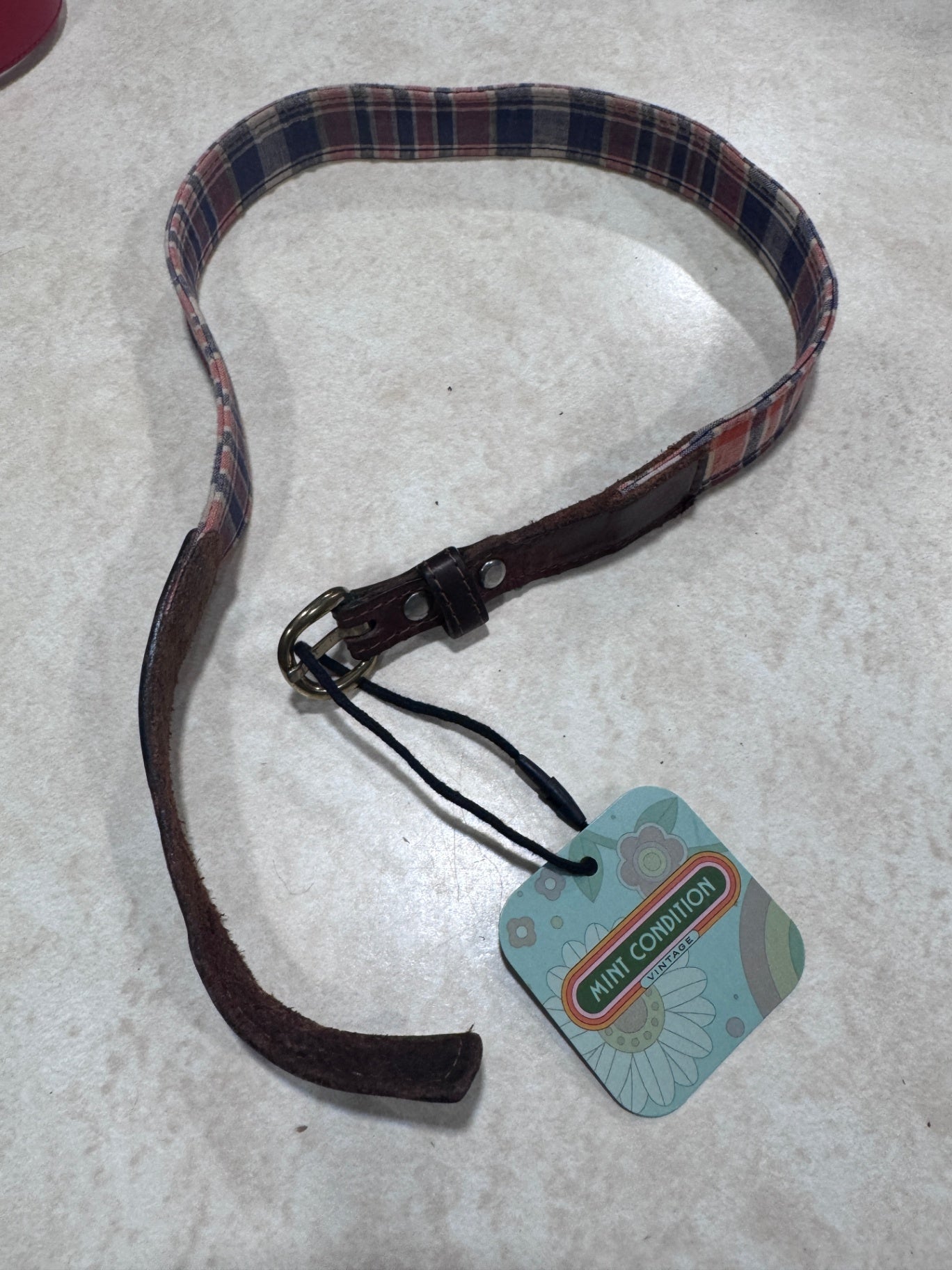 Vintage Plaid Belt