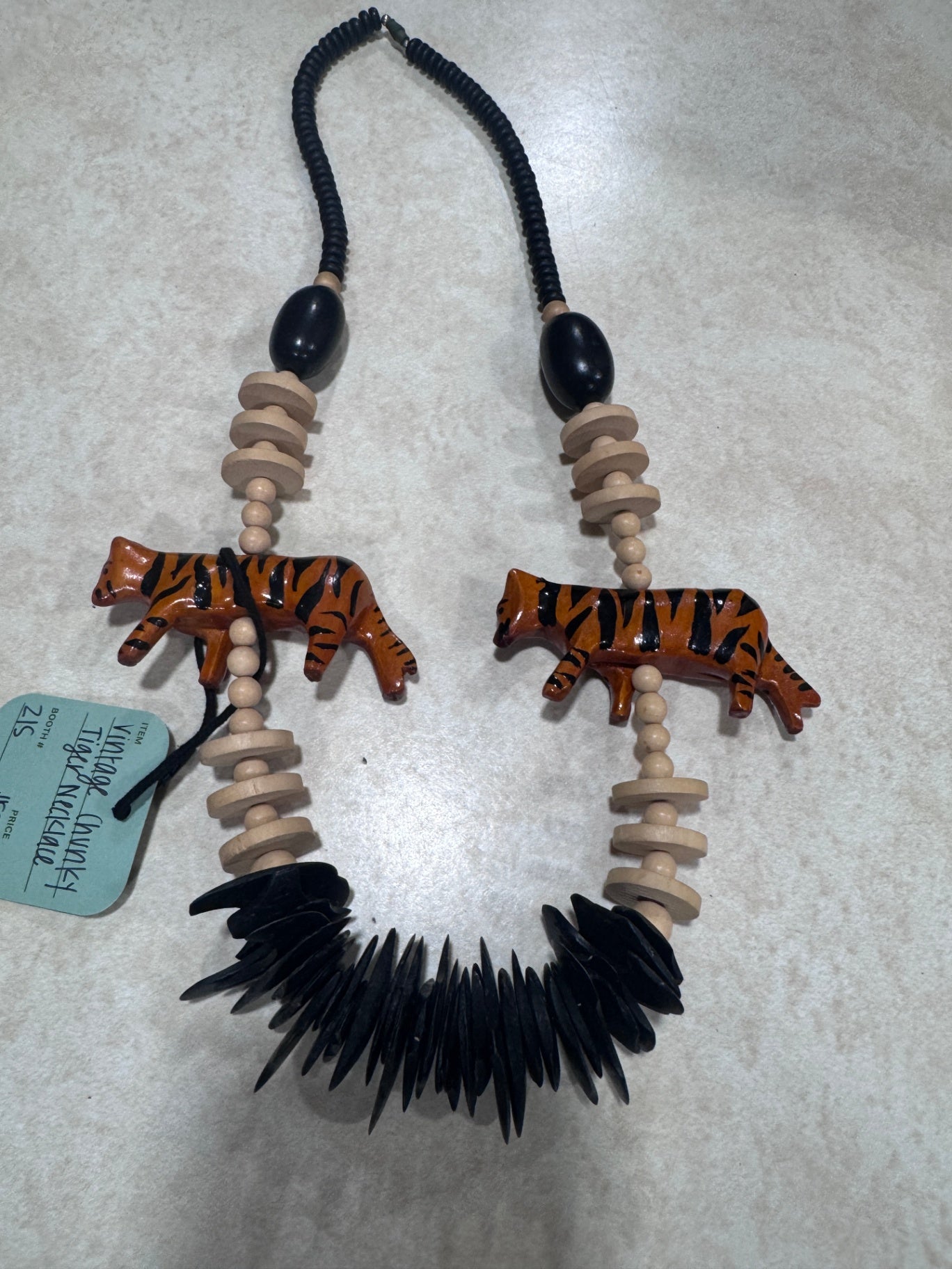 Vintage Chunky Tiger Necklace