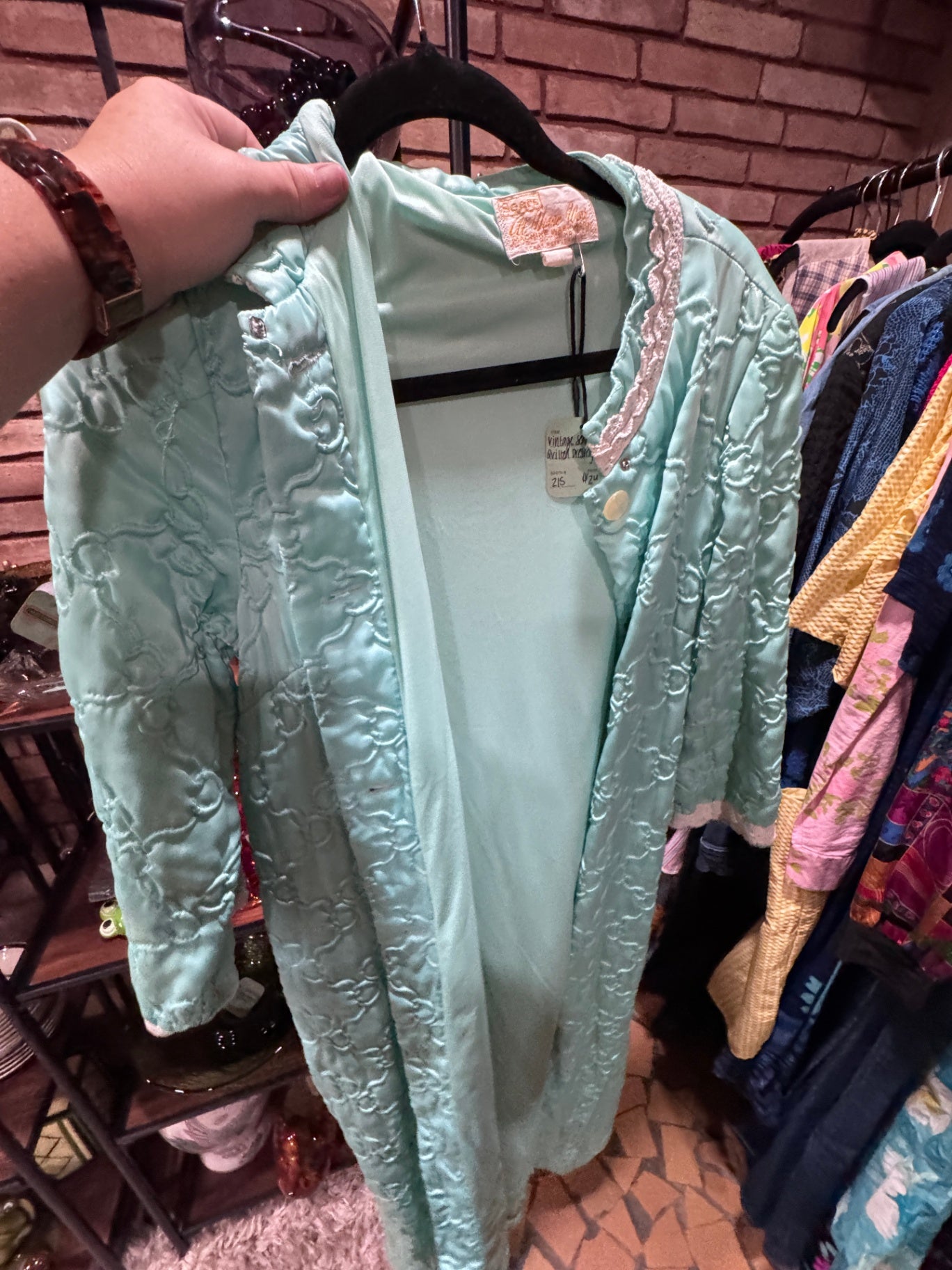 Vintage Sears Blue Quilted Dressing Gown