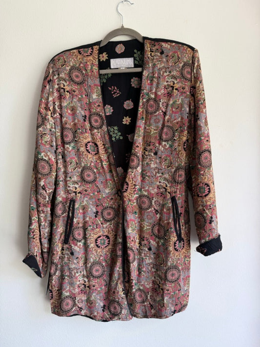 80s Platinum multi pattern blazer