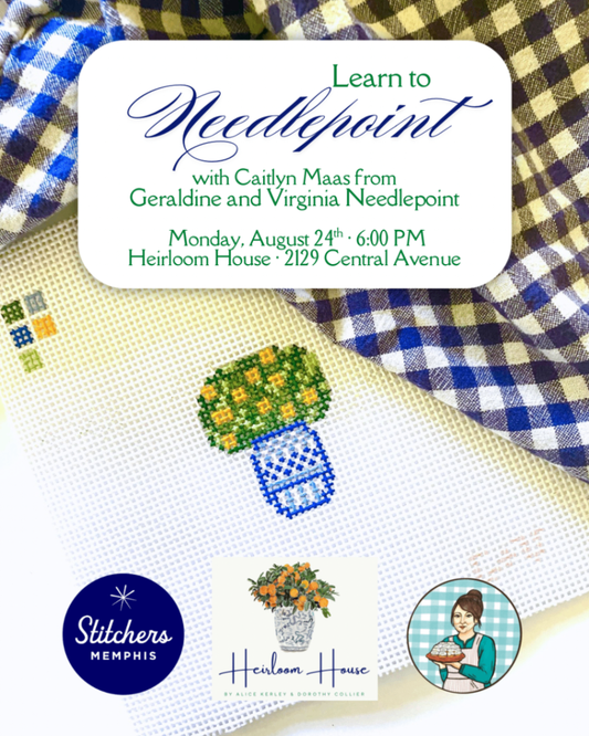 Needlepoint 101 with Stitchers Memphis - Monday, August 24th