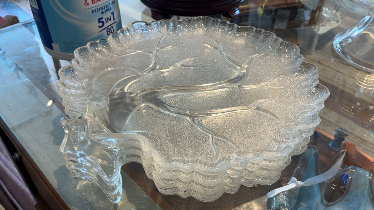 Hazel Atlas Tree of Life Plates, set of 4