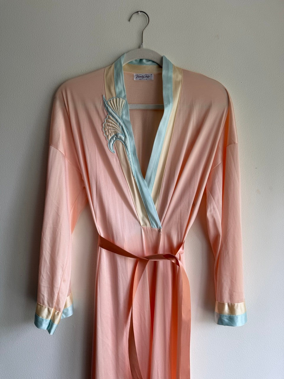 70s peach dreams gown & robe/kimono set