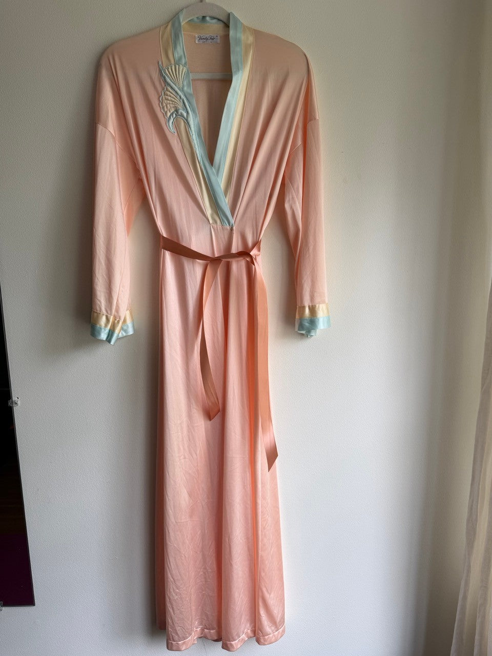 70s peach dreams gown & robe/kimono set